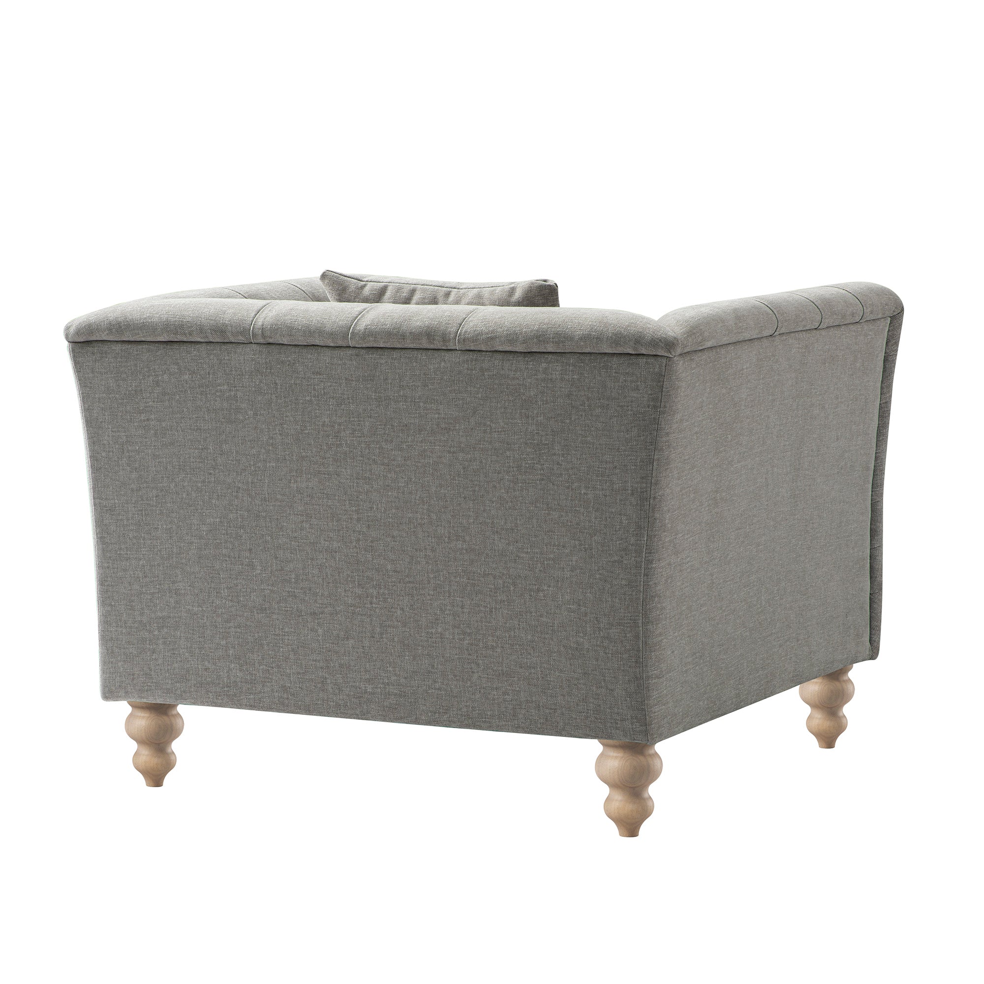 Ashby Chesterfield Armchair, Mist Grey Chenille