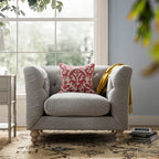 Ashby Chesterfield Armchair, Mist Grey Chenille