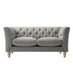 Ashby Chesterfield 2-Seater Sofa, Mist Grey Chenille