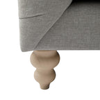 Ashby Chesterfield Large 3-Seater Sofa, Mist Grey Chenille