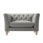 Ashby Chesterfield Loveseat, Mist Grey Chenille