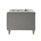Ashby Chesterfield Loveseat, Mist Grey Chenille