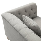 Ashby Chesterfield Loveseat, Mist Grey Chenille