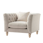Ashby Chesterfield Armchair, Oatmeal Chenille