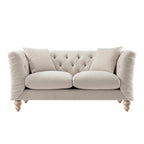Ashby Chesterfield 2-Seater Sofa, Oatmeal Chenille