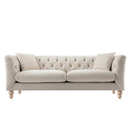 Ashby Chesterfield Large 3-Seater Sofa, Oatmeal Chenille