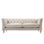 Ashby Chesterfield Large 3-Seater Sofa, Oatmeal Chenille