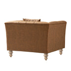 Ashby Chesterfield Armchair, Tan Faux Leather