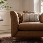 Ashby Chesterfield Armchair, Tan Faux Leather