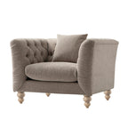 Ashby Chesterfield Armchair, Taupe Chenille