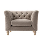 Ashby Chesterfield Armchair, Taupe Chenille