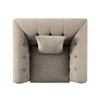 Ashby Chesterfield Armchair, Taupe Chenille