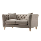 Ashby Chesterfield 2-Seater Sofa, Taupe Chenille