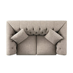 Ashby Chesterfield 2-Seater Sofa, Taupe Chenille