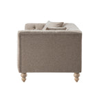 Ashby Chesterfield 2-Seater Sofa, Taupe Chenille