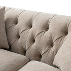 Ashby Chesterfield 2-Seater Sofa, Taupe Chenille
