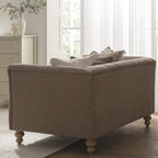 Ashby Chesterfield 2-Seater Sofa, Taupe Chenille