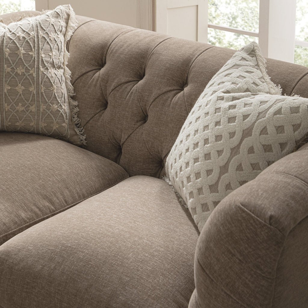 Ashby Chesterfield 2-Seater Sofa, Taupe Chenille