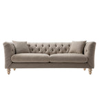 Ashby Chesterfield Large 3-Seater Sofa, Taupe Chenille