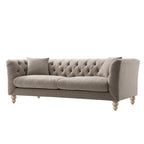 Ashby Chesterfield Large 3-Seater Sofa, Taupe Chenille