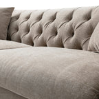Ashby Chesterfield Large 3-Seater Sofa, Taupe Chenille