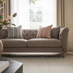 Ashby Chesterfield Large 3-Seater Sofa, Taupe Chenille