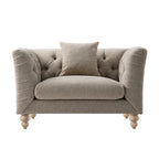 Ashby Chesterfield Loveseat, Taupe Chenille