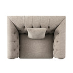 Ashby Chesterfield Loveseat, Taupe Chenille