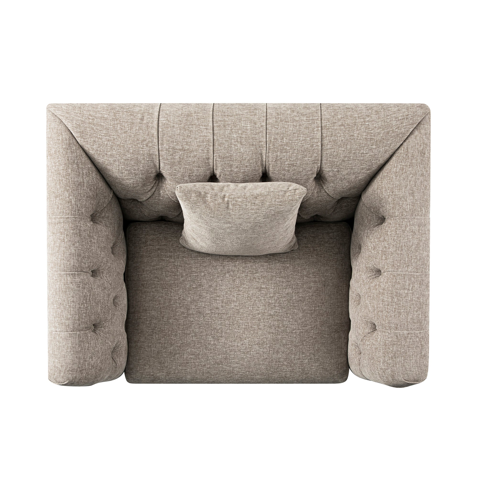 Ashby Chesterfield Loveseat, Taupe Chenille