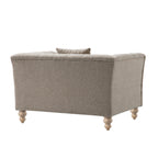 Ashby Chesterfield Loveseat, Taupe Chenille