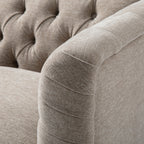 Ashby Chesterfield Loveseat, Taupe Chenille