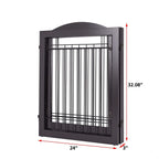 SPIRICH 96 inch Extra Wide 30 inches Tall Dog gate with Door Walk Through, Freestanding Wire Pet Gate,Pet Puppy Safety Fence
