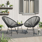 Corvus Sarcelles 3-Piece Modern Wicker Acapulco Bistro Set