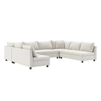 Sectional Sofa,Reversible U Shaped Chenille Couch Set,Free Combination,Oversized 8 Seat Convertible Sofa