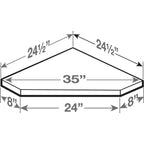 Shaker Corner Vanity 3 PC Set
