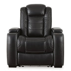Signature Design by Ashley Party Time Black Power Recliner