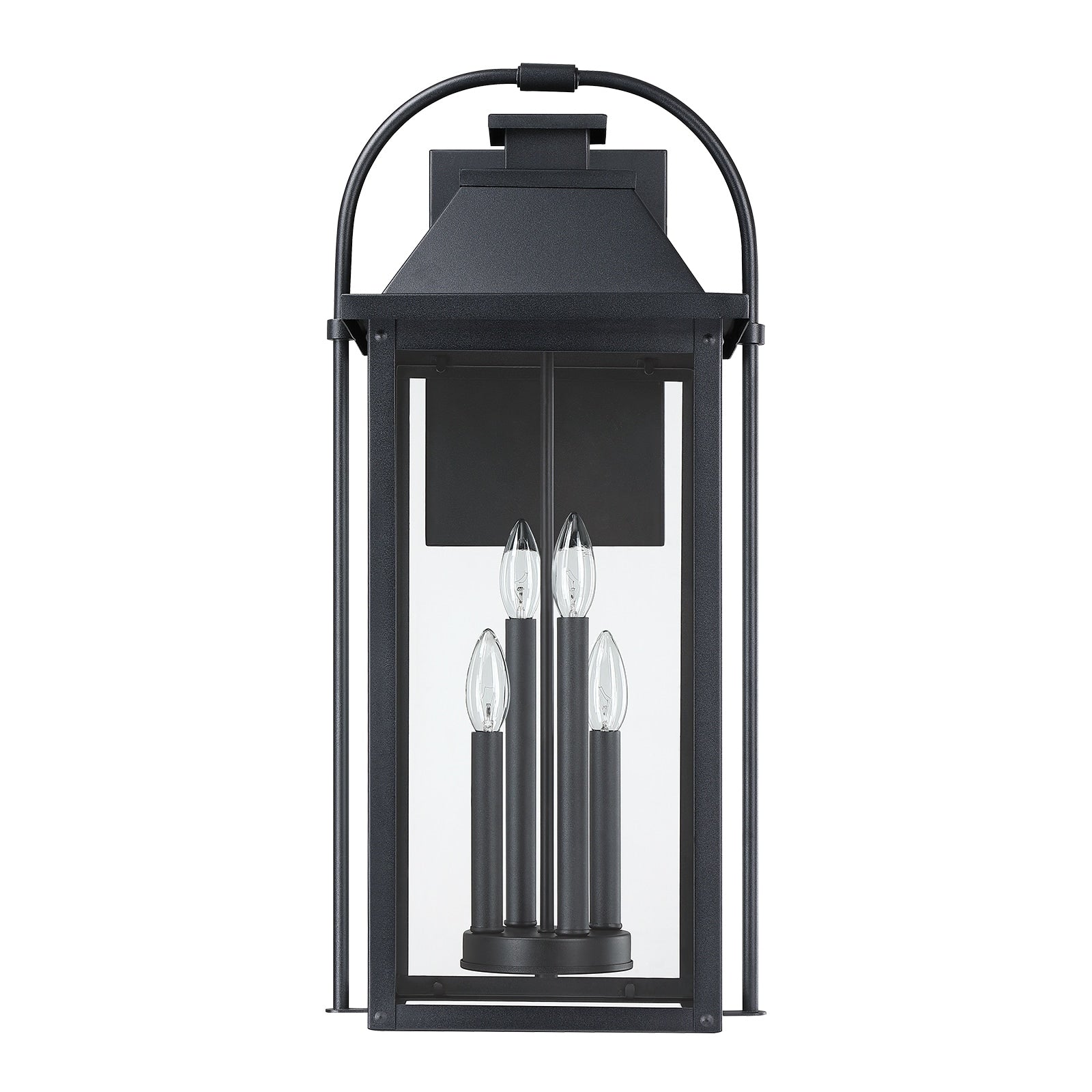 Brits Black Outdoor Wall Lantern Sconce Light