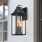 Brits Black Outdoor Wall Lantern Sconce Light
