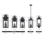 Brits Black Outdoor Wall Lantern Sconce Light