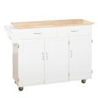 Simple Living Addie Kitchen Cart with Wood Top