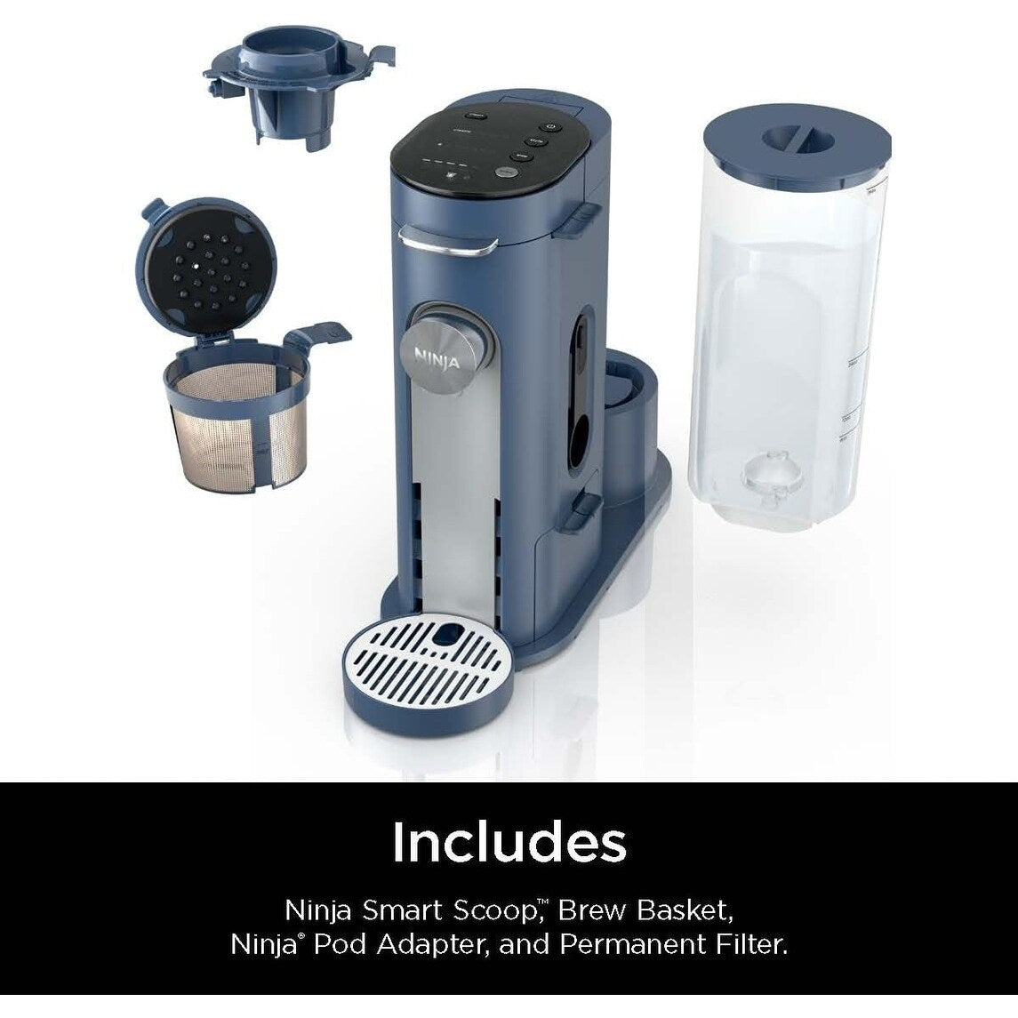 Single-Serve Coffee Maker, K-Cup Compatible, 56oz Reservoir, 6-24oz Brew Sizes, Iced Coffee Option