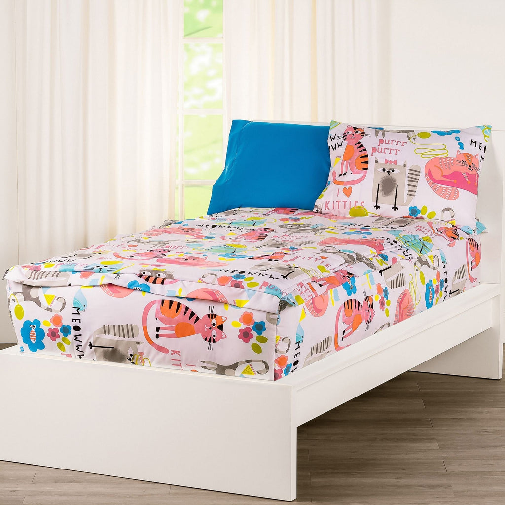 Siscovers I Heart Cats Bunkie Deluxe Zipper Bedding Set