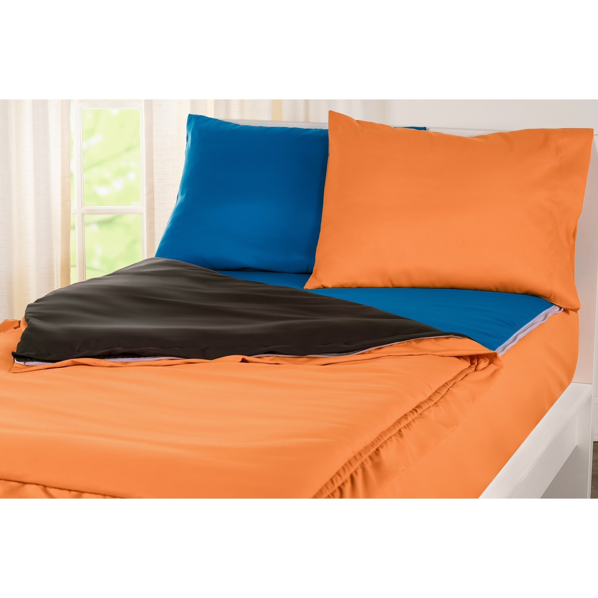 Siscovers Orange Bunkie Deluxe Zipper Bedding Set