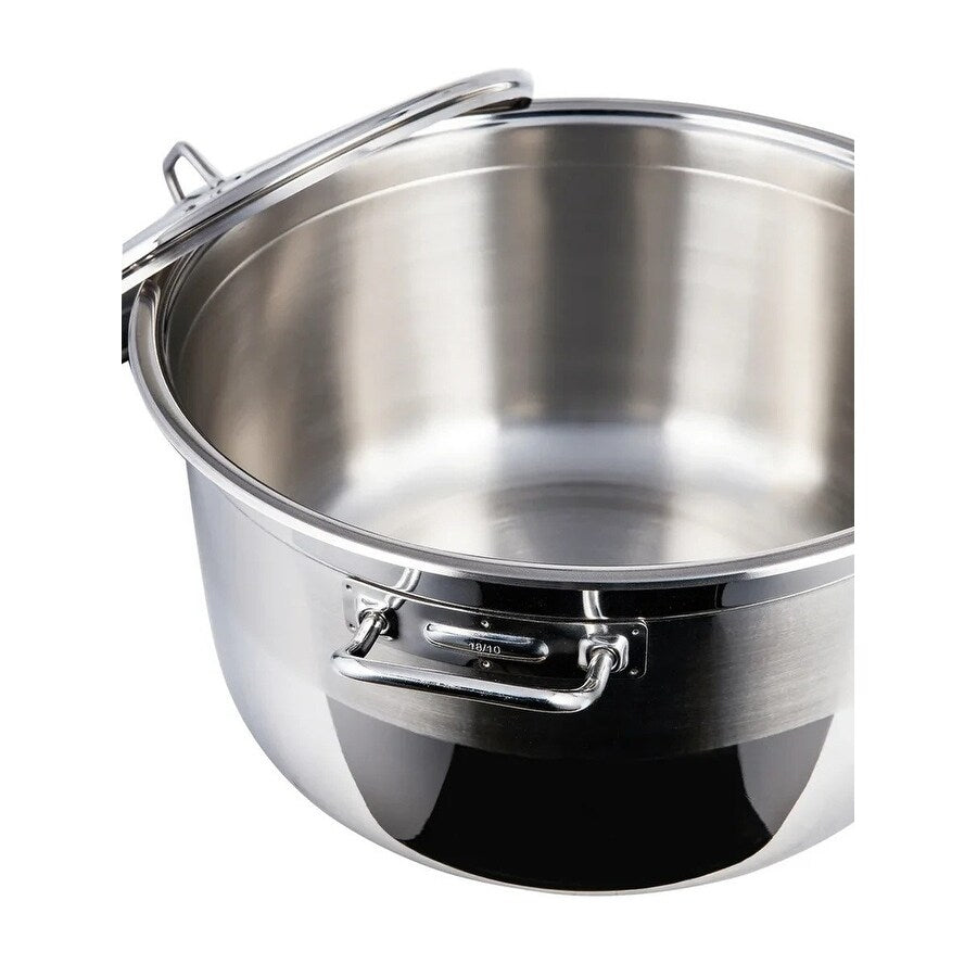 Sofram 18/10 Stainless Steel JUMBO Deep Kettle Stock Pot w/ Lid