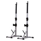 Soozier Steel 2-piece Height Adjustable Barbell Squat Rack/Bench Press - N/A