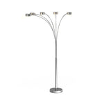 Strick & Bolton Charlie Brushed Steel Arched 5-light Floor Lamp