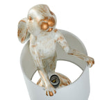 StyleCraft Malta White Washed Light Copper Rabbit Desk Lamp