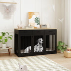Stylish Wooden Dog Crate Furniture with Storage, 3 Drawers