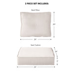 Sunbrella 2-Piece Premium Deep Seat Outdoor Cushion Set