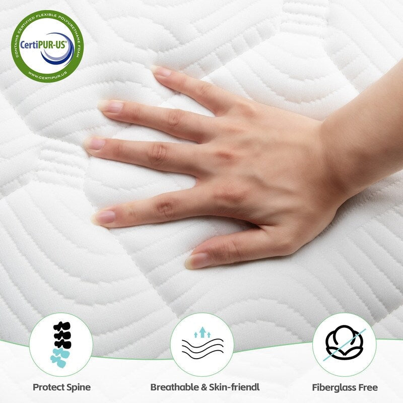 SweDrea 12 in. Plush Gel-infused Memory Foam Hybrid Mattress Cooling and Breathable with CertiPUR-US, SGS and OEKO-TEX